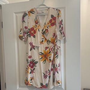 Old Navy Floral Mini Dress - Cream, Red, Yellow